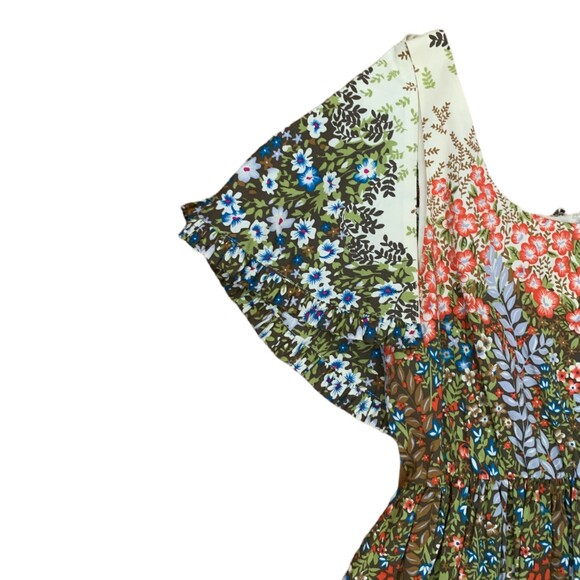 Alice + Olivia XS Floral A Line Mini Dress w/ Removable Cape – Silk Lined – EUC - Picture 7 of 12